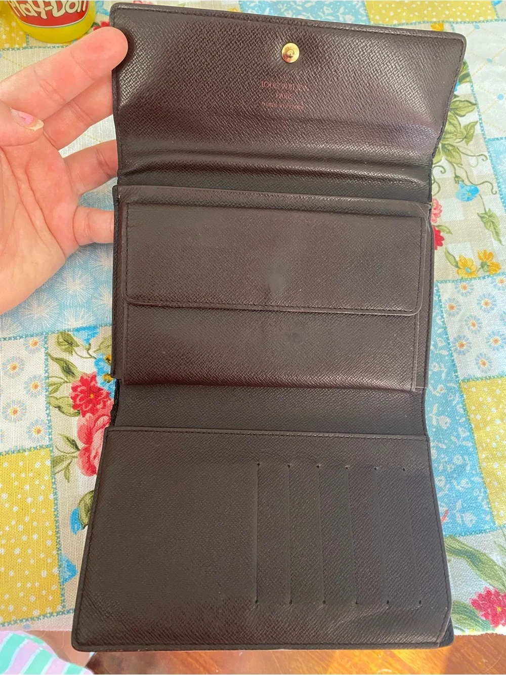 Vintage Louis Vuitton Ebene Etui Papier Wallet